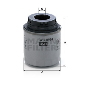 Фильтр масляный MANN-FILTER W 712/94